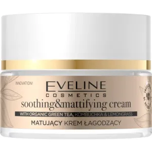 Eveline Cosmetics Organic Gold crème légère matifiante pour le visage au thé vert 50 ml