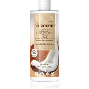 Eveline Cosmetics Rich Coconut eau micellaire et lotion tonique 2 en 1 500 ml