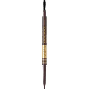 Eveline Cosmetics Micro Precise crayon sourcils waterproof avec brosse 2 en 1 teinte 03 Dark Brown 4 g
