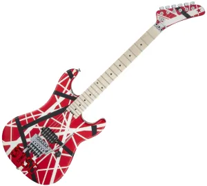 EVH Striped Series 5150 MN Red Black and White Stripes #8761