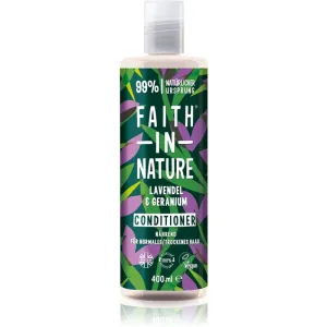 Faith In Nature Lavender & Geranium après-shampoing naturel pour cheveux normaux à secs 400 ml
