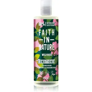 Faith In Nature Wild Rose après-shampoing régénérant pour cheveux normaux à secs 400 ml