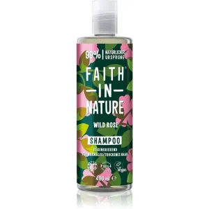 Faith In Nature Wild Rose shampoing régénérant pour cheveux normaux à secs 400 ml