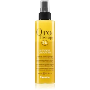 Fanola Oro Therapy Bi-Phase Oro Puro après-shampoing sans rinçage en spray pour cheveux ternes 200 ml