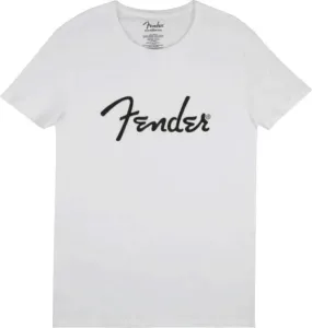 Fender T-shirt Spaghetti Logo White L #13490