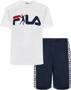 Fila FPS1131 Man Jersey Pyjamas White/Blue M Sous-vêtements de sport