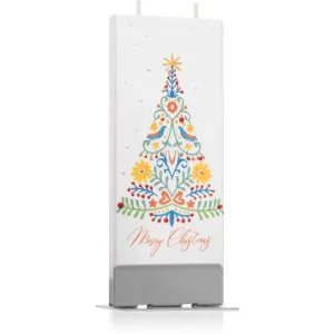 Flatyz Holiday Merry Christmas Color Tree bougie décorative 6x15 cm