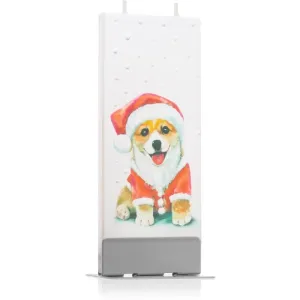 Flatyz Holiday Santa Claus Dog bougie décorative 6x15 cm