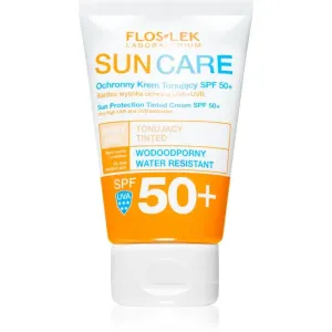 FlosLek Laboratorium Sun Care Derma crème teintée pour peaux sèches à sensibles SPF 50+ 50 ml