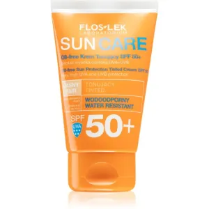 FlosLek Laboratorium Sun Care Derma crème teintée protectrice pour peaux grasses et mixtes SPF 50+ 50 ml