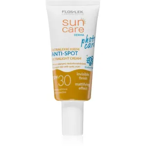FlosLek Laboratorium Sun Care Derma Photo Care crème légère protectrice visage pour peaux à imperfections SPF 30 30 ml