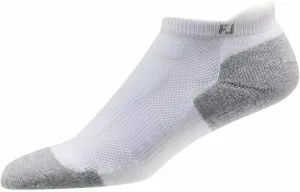 Footjoy Techsof Socks Rolltab Womens Chaussettes White Grey/Blanc Gris S