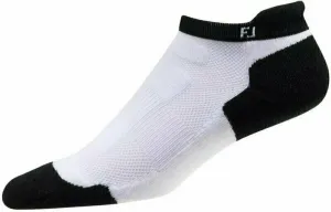 Footjoy Techsof Socks Rolltab Womens Chaussettes White Navy/Blanc Marine S