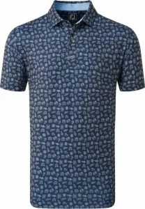 Footjoy Travel Print Mens Polo Shirt Navy/True Blue 2XL
