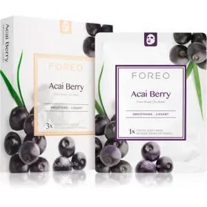 FOREO Farm to Face Sheet Mask Acai Berry Masque en tissu antioxydant 3x20 ml