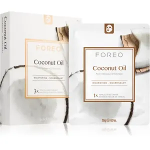 FOREO Farm to Face Sheet Mask Coconut Oil masque nourrissant en tissu 3x20 ml