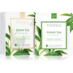 FOREO UFO™ Green Tea masque rafraîchissant et apaisant 6 x 6 g