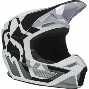 FOX Youth V1 Lux Helmet Black/White YL Casque
