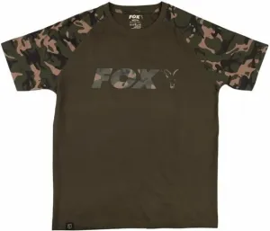 Fox Fishing Tee Shirt Raglan T-Shirt Khaki/Camo 3XL