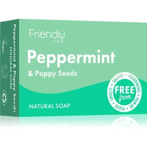 Friendly Soap Natural Soap Peppermint & Poppy Seeds savon naturel 95 g