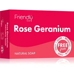 Friendly Soap Natural Soap Rose Geranium savon naturel 95 g