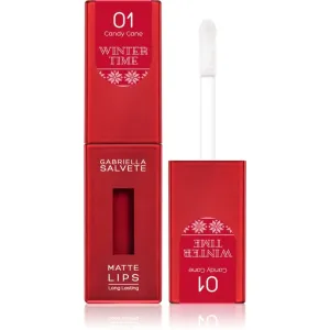 Gabriella Salvete Winter Time rouge à lèvres liquide mat longue tenue teinte 01 Candy Cane 4,5 ml