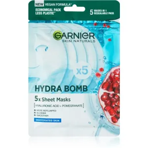 Garnier Skin Naturals Moisture+Aqua Bomb masque en tissu ultra hydratant et comblant visage 5 pcs