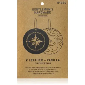 Gentlemen's Hardware Leather & Vanilla Accroche-porte parfumé 2 pcs
