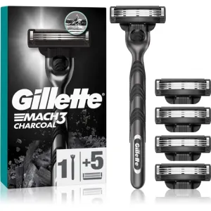 Gillette Mach3 Charcoal rasoir + têtes de rechange 5 pcs
