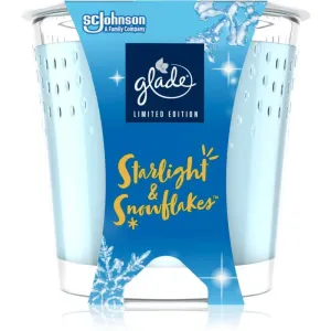 GLADE Starlight & Snowflakes bougie parfumée avec parfums Snow, Frosty Air, Ecalyptus 129 g