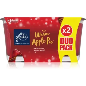 GLADE Warm Apple Pie bougie parfumée duo parfums Apple, Cinnamon, Baked Crisp 2x129 g
