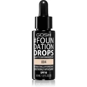 Gosh Foundation Drops fond de teint léger en gouttes SPF 10 teinte 004 Natural 30 ml