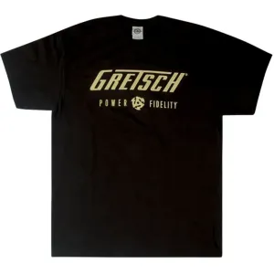 Gretsch T-shirt Power & Fidelity Logo Black XL #431747