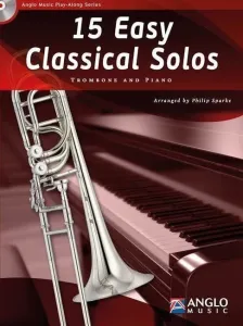 Hal Leonard 15 Easy Classical Solos Trombone and Piano Partition