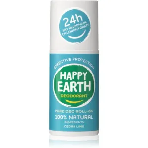 Happy Earth 100% Natural Deodorant Roll-On Cedar Lime déodorant roll-on 75 ml