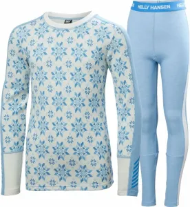 Helly Hansen Juniors Graphic Lifa Merino Base Layer Set Bright Blue 128/8 Sous-vêtements thermiques