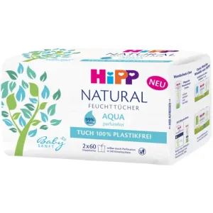 Hipp Babysanft Aqua Natural lingettes nettoyantes pour bébé 2x60 pcs