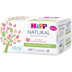 Hipp Babysanft Natural lingettes nettoyantes pour bébé 2x60 pcs