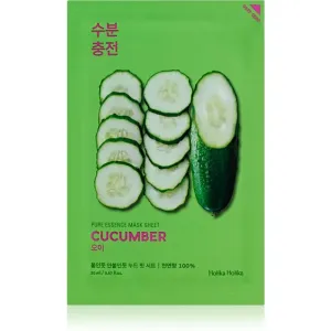 Holika Holika Pure Essence Cucumber masque tissu apaisant pour peaux sensibles sujettes aux rougeurs 23 ml