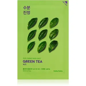 Holika Holika Pure Essence Green Tea masque de soin en tissu pour peaux sensibles et rougies 23 ml