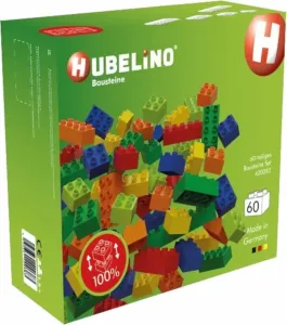 Hubelino 400383 Piste à billes Jeu de cubes colorés 60 pièces