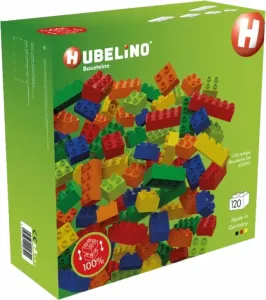 Hubelino 400390 Piste à billes Jeu de cubes colorés 120 pièces