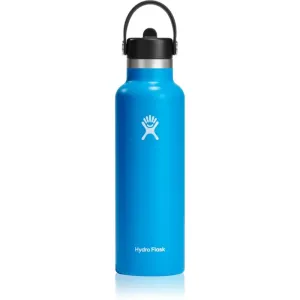 Hydro Flask Standard Mouth Straw Cap bouteille isotherme coloration Blue 621 ml