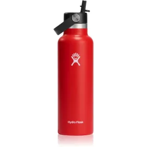 Hydro Flask Standard Mouth Straw Cap bouteille isotherme coloration Red 621 ml