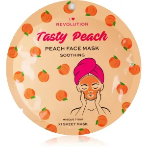 I Heart Revolution Tasty Peach masque apaisant en tissu peaux sensibles 1 pcs
