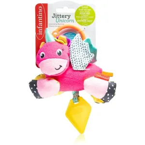 Infantino Unicorn jouet contrasté à suspendre avec anneau de dentition 1 pcs
