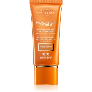 Institut Esthederm Bronz Repair Sunkissed Protective Anti-Wrinkle And Firming Tinted Face Care crème solaire teintée anti-rides moyenne protection sol