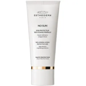 Institut Esthederm No Sun 100% Mineral Screen Protective Care crème protectrice 100 % écrans minéraux visage et corps haute protection solaire 50 ml