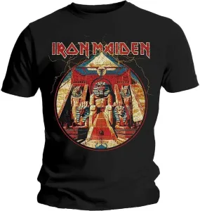 Iron Maiden T-shirt Powerslave Lightning Circle Black XL #569135