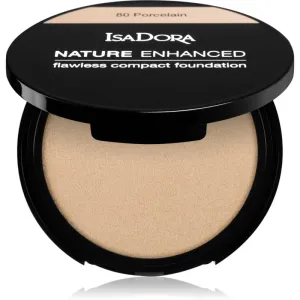 IsaDora Nature Enhanced Flawless Compact Foundation fond de teint compact crème teinte 80 Porcelain 10 g